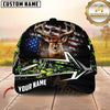 Maxcorners Buck Deer  Hunting USA Flag Rustic Arrow Hunting Camo Custom Name 3D Cap (6 colors)