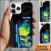 Maxcorners Fishing Phone Case Bold Typography Water Action Design Personalized Name Phone Case (10 Fish Species)