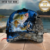 Maxcorners Fishing Splash Water Camo Personalized Name Classic 3D Cap (13 Breeds)