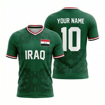 Maxcorners Iraq Soccer Fan Gift Personalized 3D Jersey Shirt For Proud Football Supporters