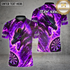 Maxcorners Dartboard Fire Dragon Flame Art Design Multi Options Personalized Name Team Name 3D Shirt
