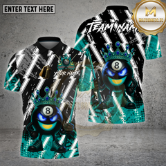 Maxcorners Billiards Shirt 8 Ball Crowned Legend Fire Cue Multioptions Personalized Name, Team Name Unisex 3D Shirt