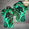 Maxcorners Dartboard Fire Dragon Flame Art Design Multi Options Personalized Name Team Name 3D Shirt