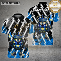 Maxcorners Darts Shirt King Lightning Black White Flame Crown Multioptions Personalized Name, Team Name Unisex 3D Shirt