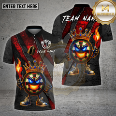 Maxcorners Darts Shirt King Scratch Texture Fire Crown Energy Multioptions Personalized Name, Team Name Unisex 3D Shirt