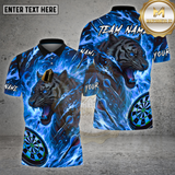 Maxcorners Dartboard Fire Tiger Flame Art Design Multi Options Personalized Name Team Name 3D Shirt