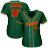 Maxcorners Custom Kelly Green Red-Gold Authentic Baseball Jersey LM2605