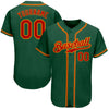 Maxcorners Custom Kelly Green Red-Gold Authentic Baseball Jersey LM2605