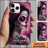 Maxcorners Sugar Skull Woman Gothic Beauty Dart Style Multicolor Options Personalized Name 3D Phonecase