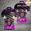 Maxcorners Dartboard King Crown Black Wings Multicolor Options Personalized Name, Team Name Unisex 3D Shirt