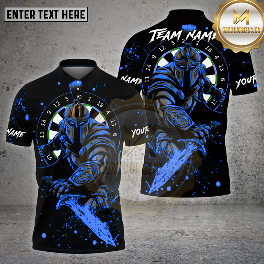 Maxcorners Dartboard Spartan Warrior Blood Slash Multicolor Options Personalized Name, Team Name Unisex 3D Shirt