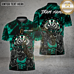 Maxcorners Dartboard Muscle Bull Rock N’ Roll Grunge Multicolor Options Personalized Name, Team Name Unisex 3D Shirt