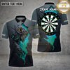 Maxcorners Dartboard Fire Valkyrie Cracked Lava Stone Multicolor Options Personalized Name, Team Name Unisex 3D Shirt