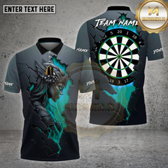 Maxcorners Dartboard Fire Valkyrie Cracked Lava Stone Multicolor Options Personalized Name, Team Name Unisex 3D Shirt