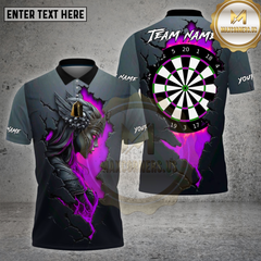 Maxcorners Dartboard Fire Valkyrie Cracked Lava Stone Multicolor Options Personalized Name, Team Name Unisex 3D Shirt