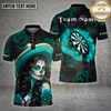 Maxcorners Dartboard Day of the Dead Girl Roses Skull Art Multicolor Options Personalized Name, Team Name Unisex 3D Shirt