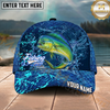 Maxcorners Fishing Neon Splash Abstract Dark Pattern Personalized Name Classic 3D Cap (9 Breeds)