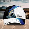 Maxcorners Fishing Blue Camo Sport Pattern Personalized Name 3D Cap (11 Breeds)