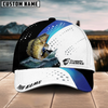 Maxcorners Fishing Blue Camo Sport Pattern Personalized Name 3D Cap (11 Breeds)