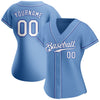 Maxcorners Custom Light Blue White-Royal Authentic Baseball Jersey LM2605