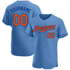 Maxcorners Custom Light Blue Orange-Royal Authentic Baseball Jersey LM2605