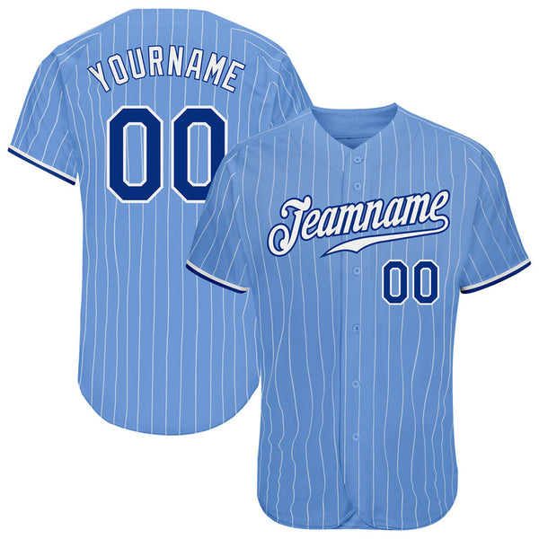 Custom Pinstripe Authentic Baseball Jersey (Multicolor)