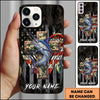 Maxcorners Fishing Camo Cross Fishing Lure Art Personalized Name Phone Case (10 Fish Species)