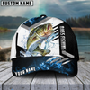 Maxcorners Fishing Blue Flame Sport Pattern Personalized Name 3D Cap (11 Breeds)