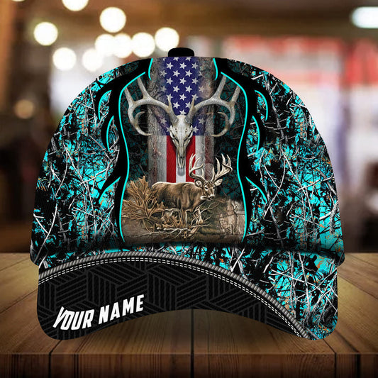 Maxcorners Awesome Deerhorn Hunting Camo Pattern 3D Multicolor Personalized Cap