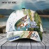 Maxcorners Fishing Skinfish Water Sport Pattern Personalized Name 3D Cap (11 Breeds)