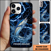 Maxcorners Dark Stormy Water Ripple Custom Name Fishing Phone Case