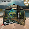 Maxcorners Fishing Patriotic Camo Flag Customized Name 3D Cap