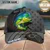 Maxcorners Fishing Gunmetal American Star Torn Mesh Customized Name 3D Cap