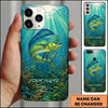 Maxcorners Underwater Sunlight Aquatic Scenery Custom Name Fishing Phone Case