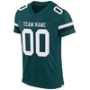 Maxcorners Custom Midnight Green White-Black Mesh Authentic Football Jersey LM2605