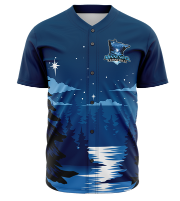 Maxcorners Minnesota 2025 - Button Up Baseball Blue LM1009