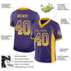 Maxcorners Custom Purple Gold-White Drift Fashion Football Jersey LM2605