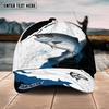 Maxcorners Fishing Black White Water Flow Pattern Sport Pattern Personalized Name 3D Cap (11 Breeds)