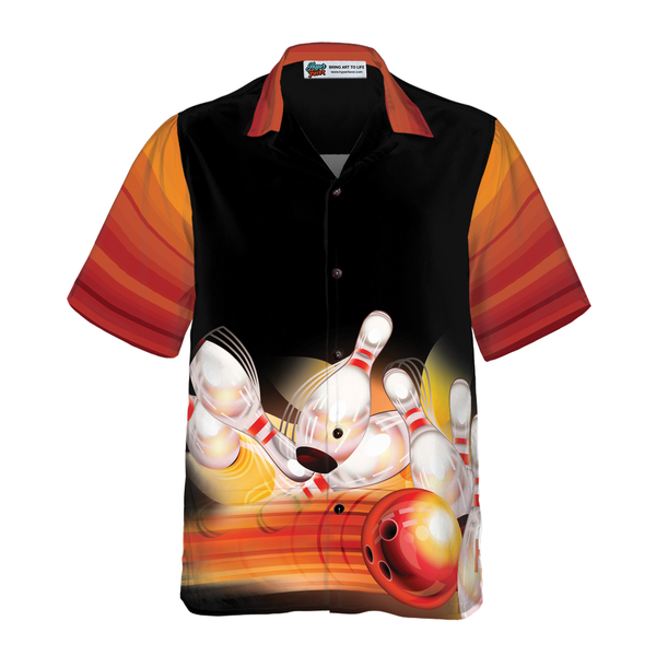 Maxcorners Bowling Ball And Pin Hawaiian Shirt