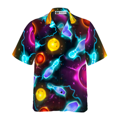 Maxcorners Bowling Space Color Hawaiian Shirt