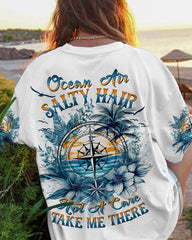 Maxcorners Ocean Air Salty Hair Compass All Over Print LM2101