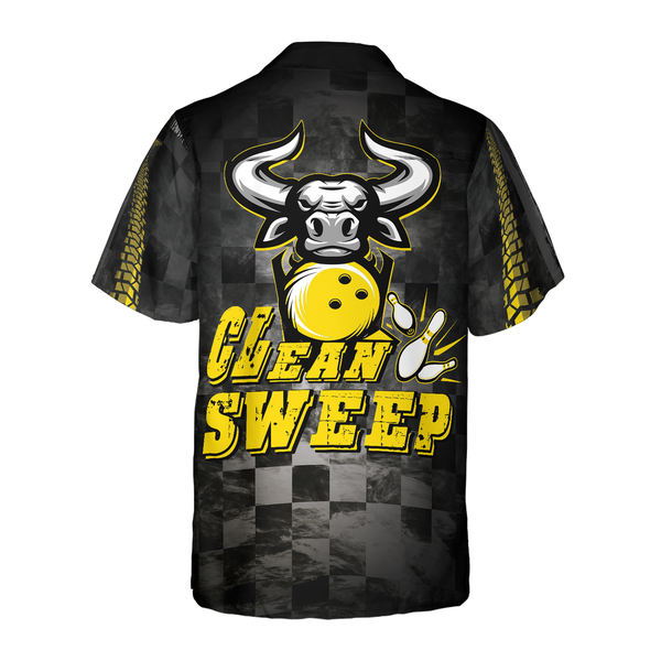 Maxcorners Clean Sweep Bowling Bull Hawaiian Shirt