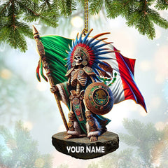 Maxcorners Custom Name Mexico Ornament, Christmas Gift for Mexico Lover 2D Flat LM2111