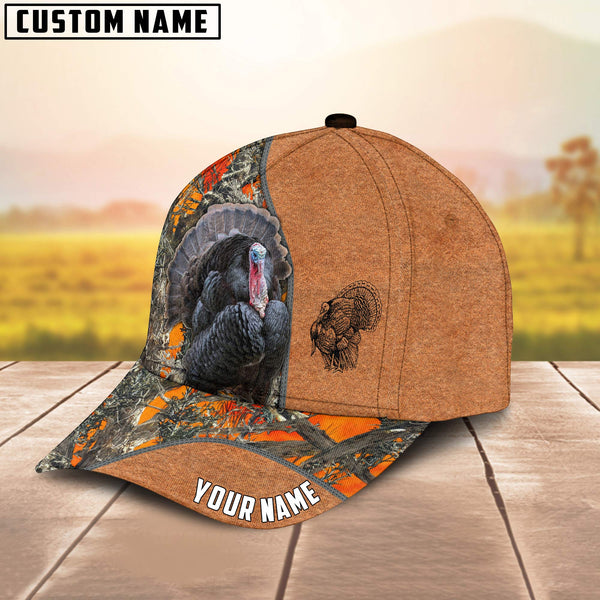 Maxcorners turkey Hunting Leather Pattern Personalized 3D Cap