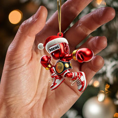 Maxcorners Boxing Christmas Ornament, Personalized Ornament 2D Flat LM2211