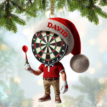 Maxcorners Custom Name Dart Ornament, Christmas Gift Decoration 2D Flat LM2211