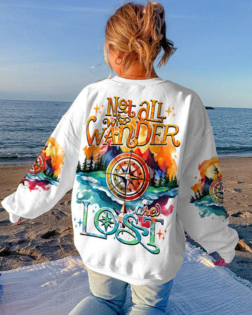 Maxcorners Not All Who Wander Are Lost Compass All Over Print LM2101