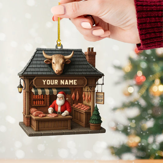 Maxcorners Christmas Beef, Home Decor, Christmas Ornament, Personalized Ornament 2D Flat LM2111