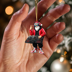 Maxcorners Santa DJ Home Decor Christmas Ornament, Personalized Ornament 2D Flat LM2211