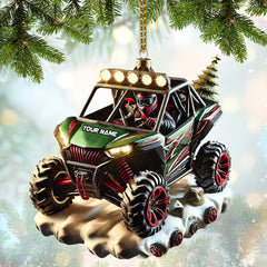 Maxcorners Custom Name Mountain Truck Ornament, Christmas Gift 2D Flat LM2111